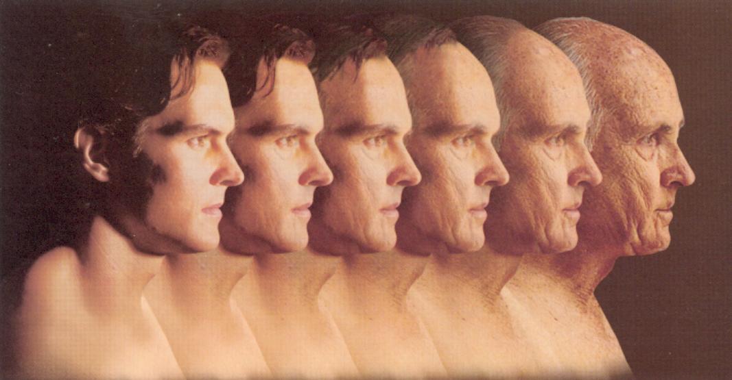 Man Aging over Time